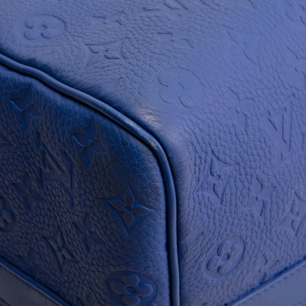 LOUIS VUITTON Taurillon Leather Keepall 50 - Blue