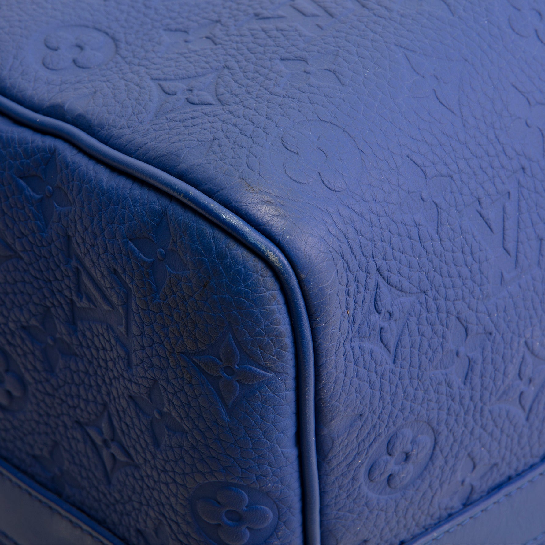 LOUIS VUITTON Taurillon Leather Keepall 50 - Blue