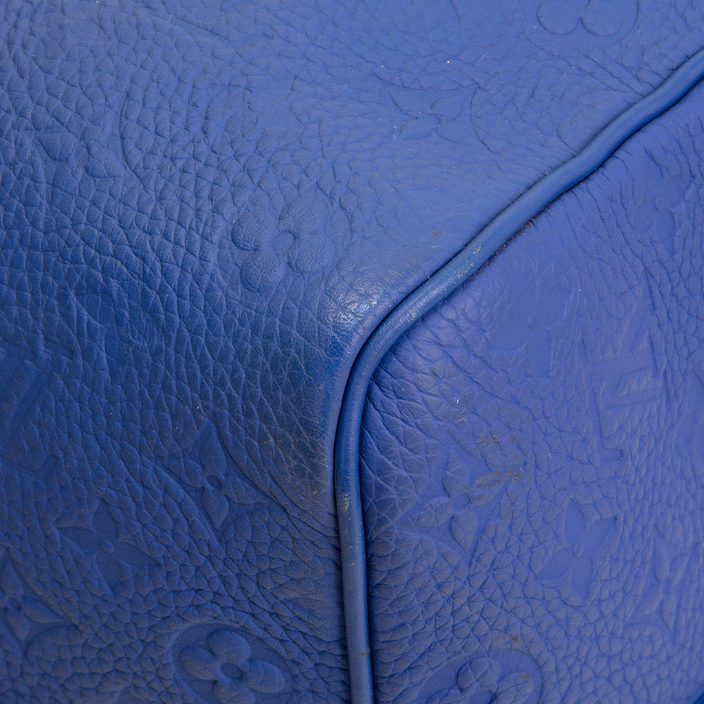 LOUIS VUITTON Taurillon Leather Keepall 50 - Blue
