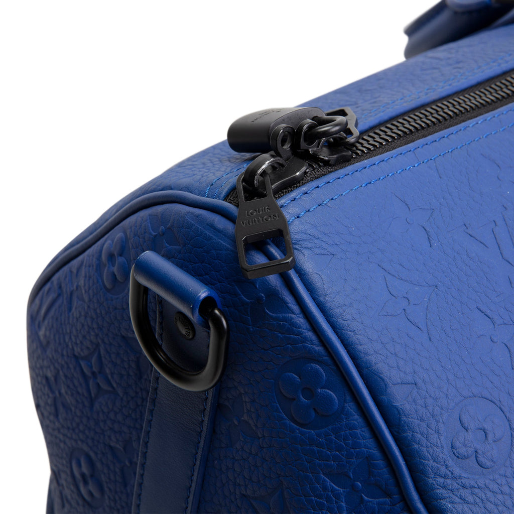 LOUIS VUITTON Taurillon Leather Keepall 50 - Blue