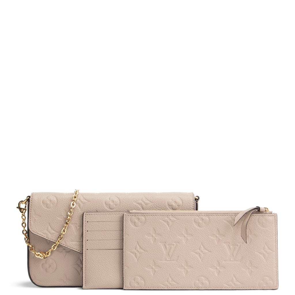 LOUIS VUITTON Monogram Empreinte Felicie Pochette - Turtledove