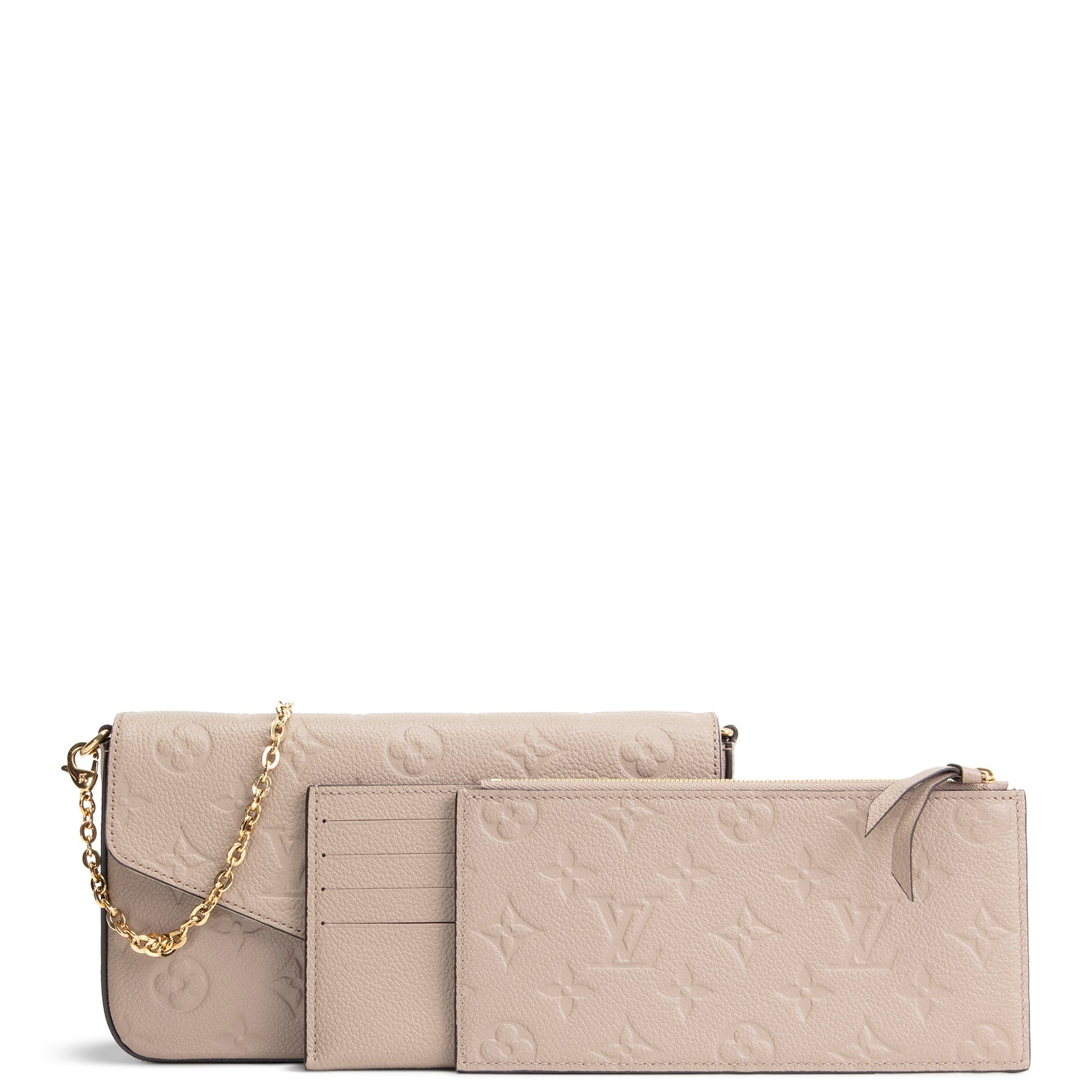LOUIS VUITTON Monogram Empreinte Felicie Pochette - Turtledove