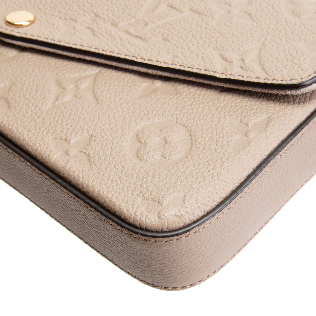 LOUIS VUITTON Monogram Empreinte Felicie Pochette - Turtledove