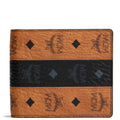 MCM Visetos Zip Wallet on Strap - Cognac