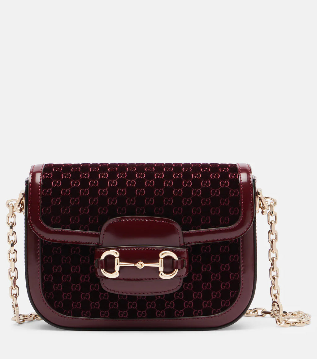 Gucci Gucci Horsebit 1955 Small velvet shoulder bag 2025