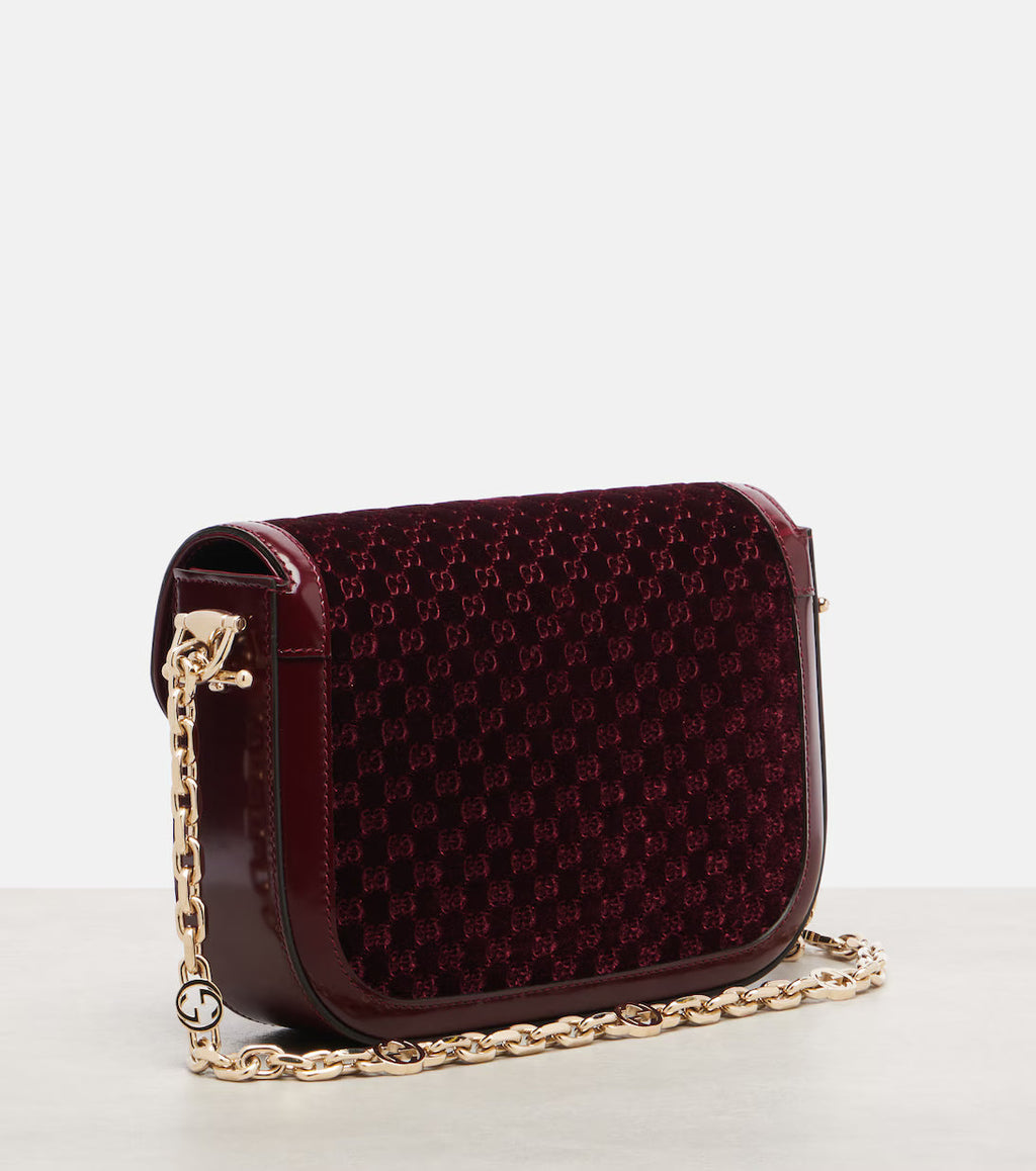 Gucci Gucci Horsebit 1955 Small velvet shoulder bag 2025