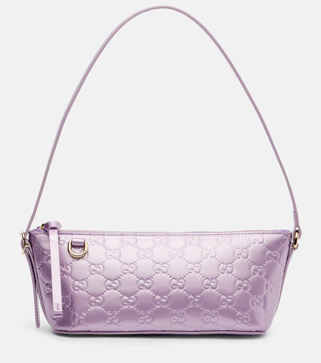 Gucci GG Emblem Mini patent leather shoulder bag 2025