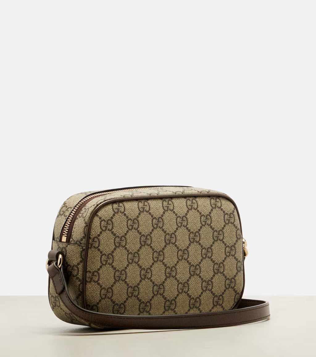 Gucci Ophidia Small leather-trimmed crossbody bag 2025