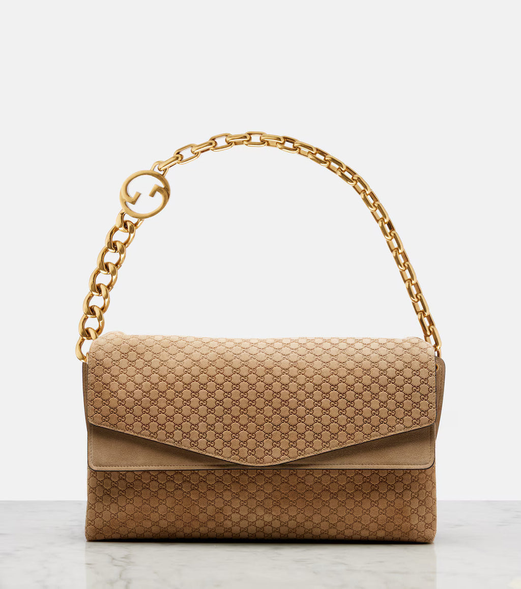 Gucci GG Large suede shoulder bag 2025