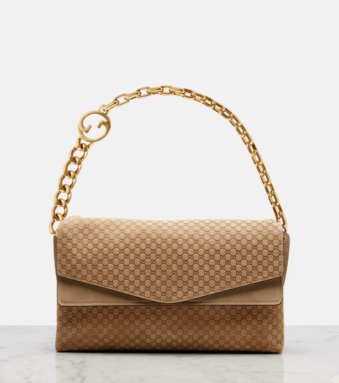 Gucci GG Large suede shoulder bag 2025