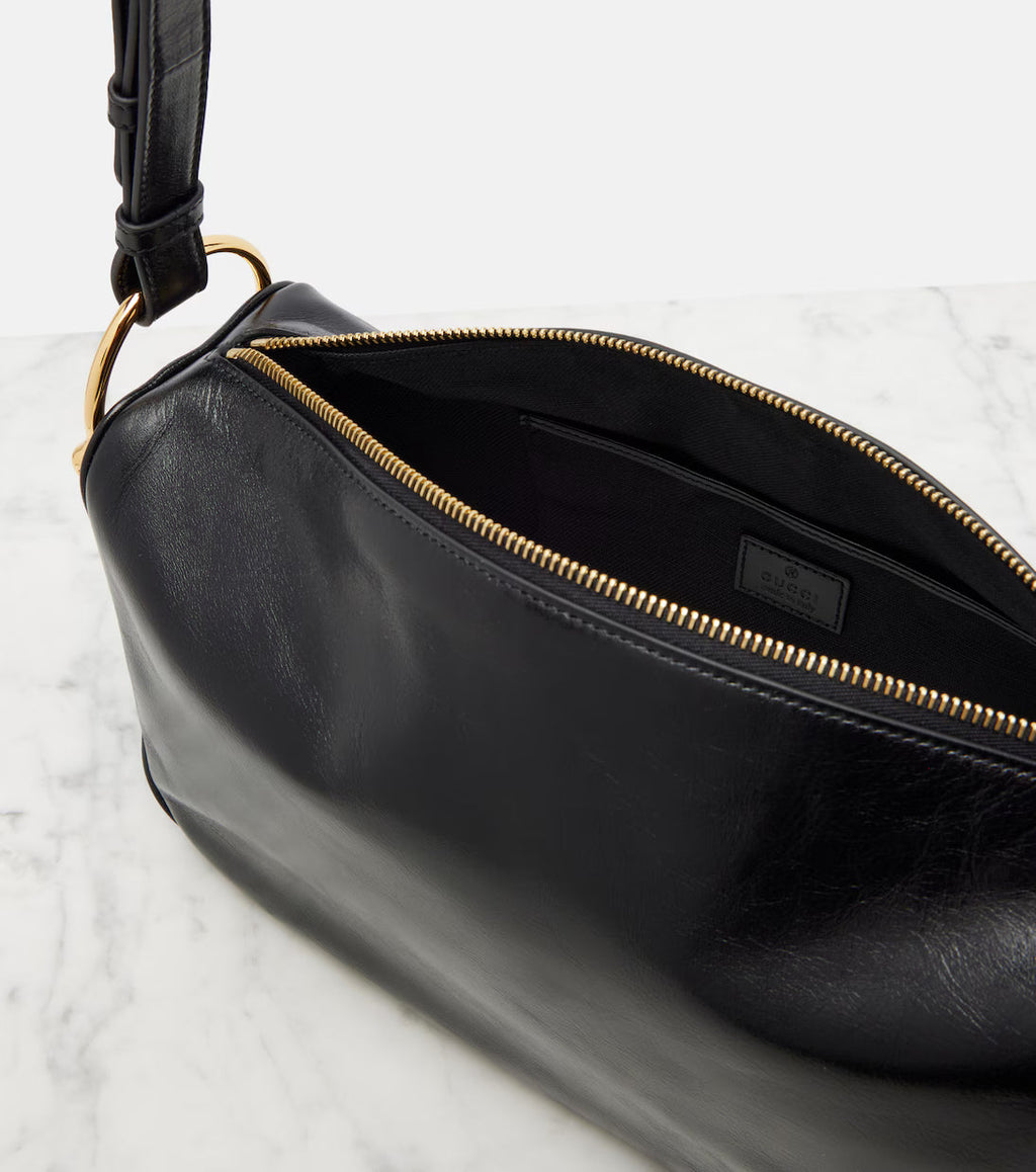Gucci Half Horsebit Medium leather shoulder bag 2025