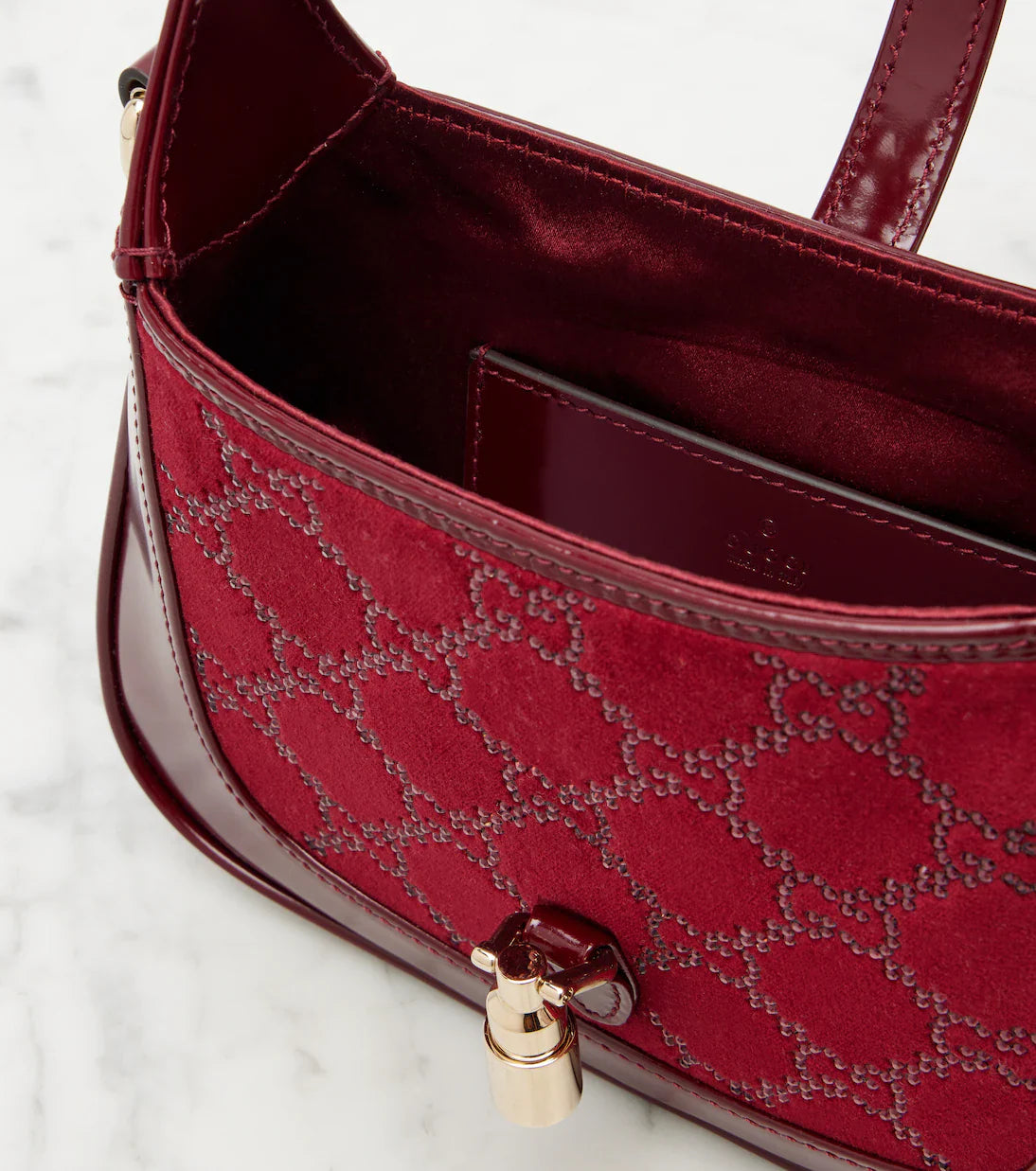 Gucci Jackie velvet and leather tote bag 2025