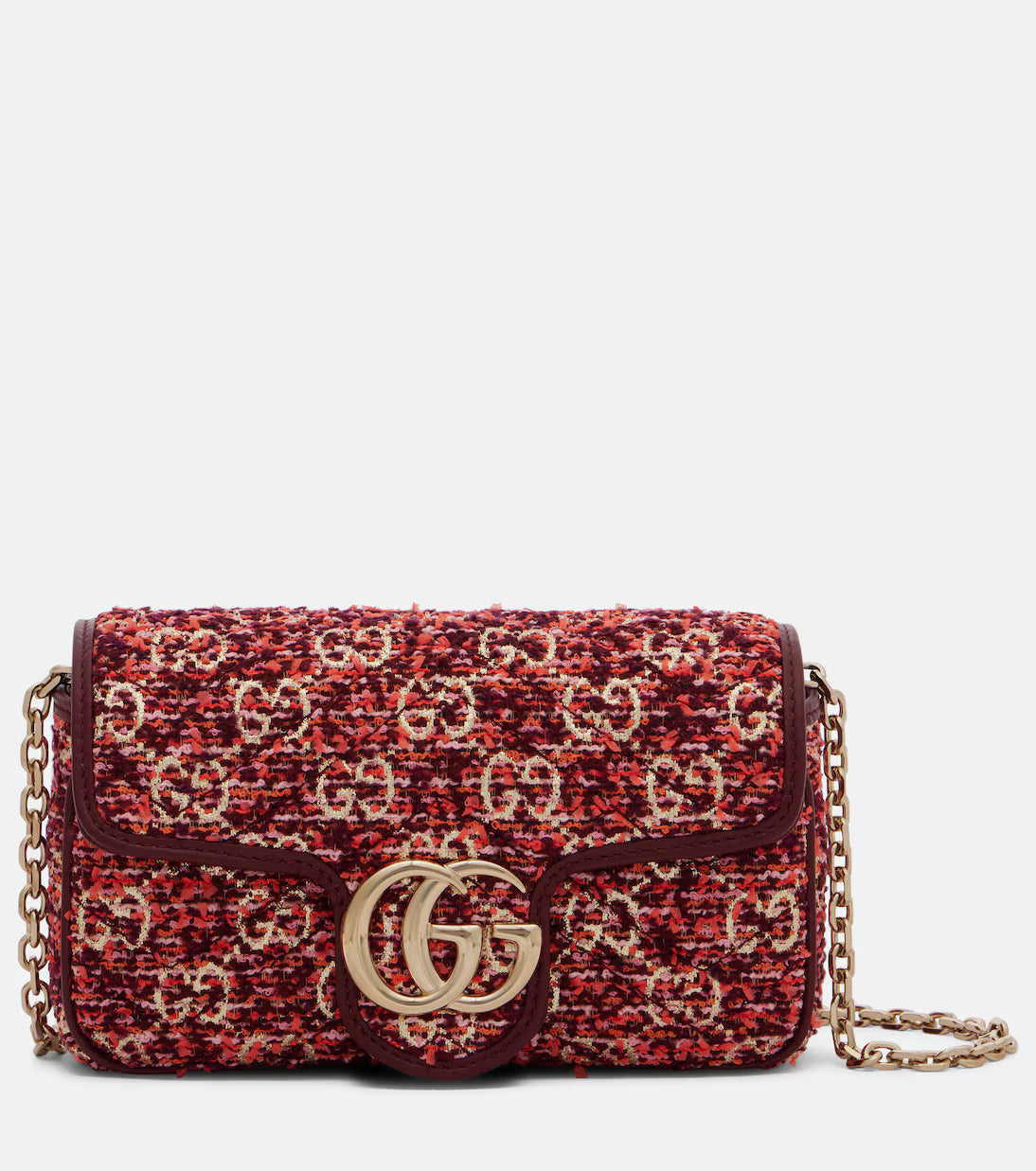 Gucci GG Marmont Mini tweed shoulder bag 2025