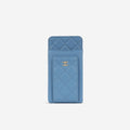 Chanel CC Phone Holder -  Blue Caviar | Champagne Gold Hardware