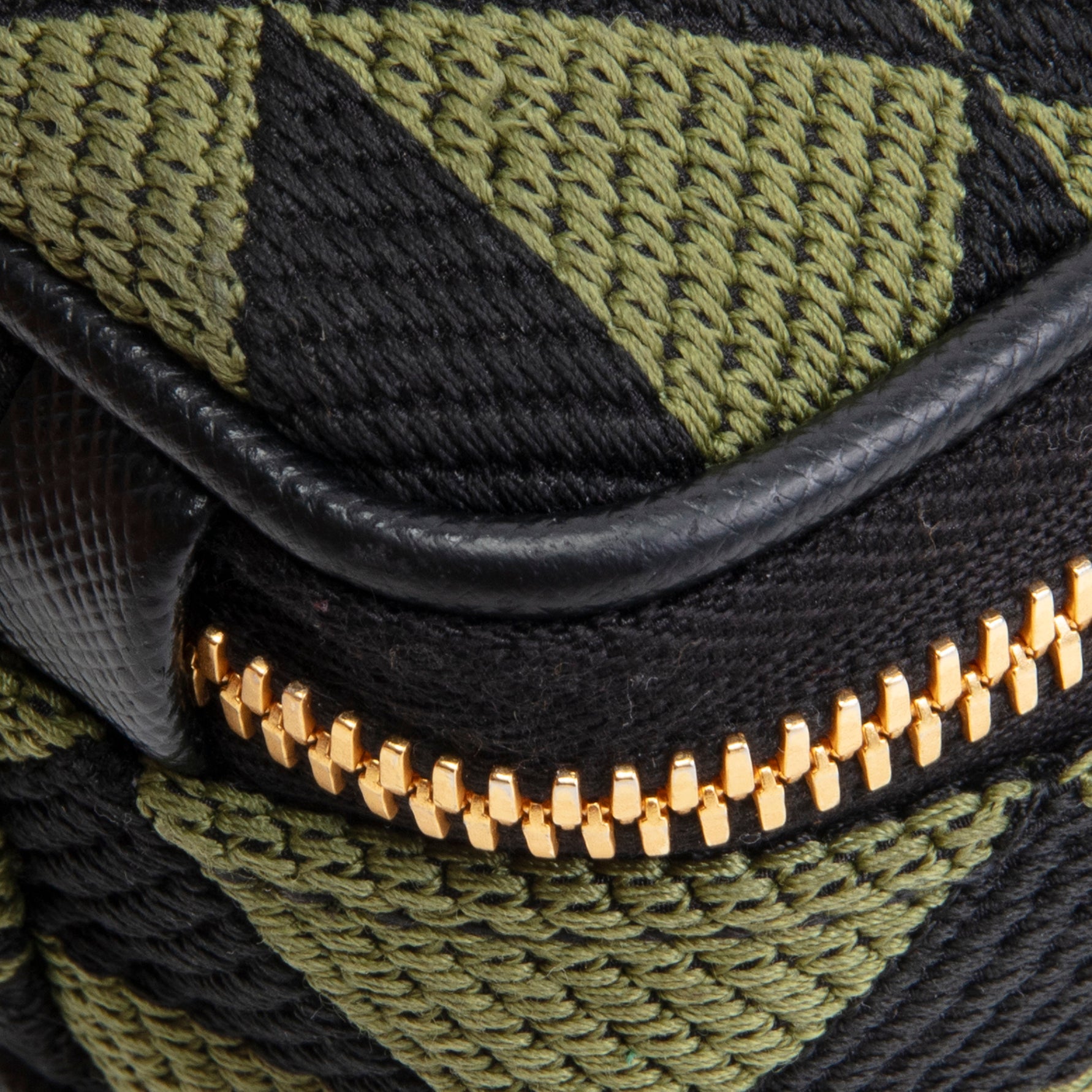 PRADA Triangolo Symbole Camera Bag - Black & Green