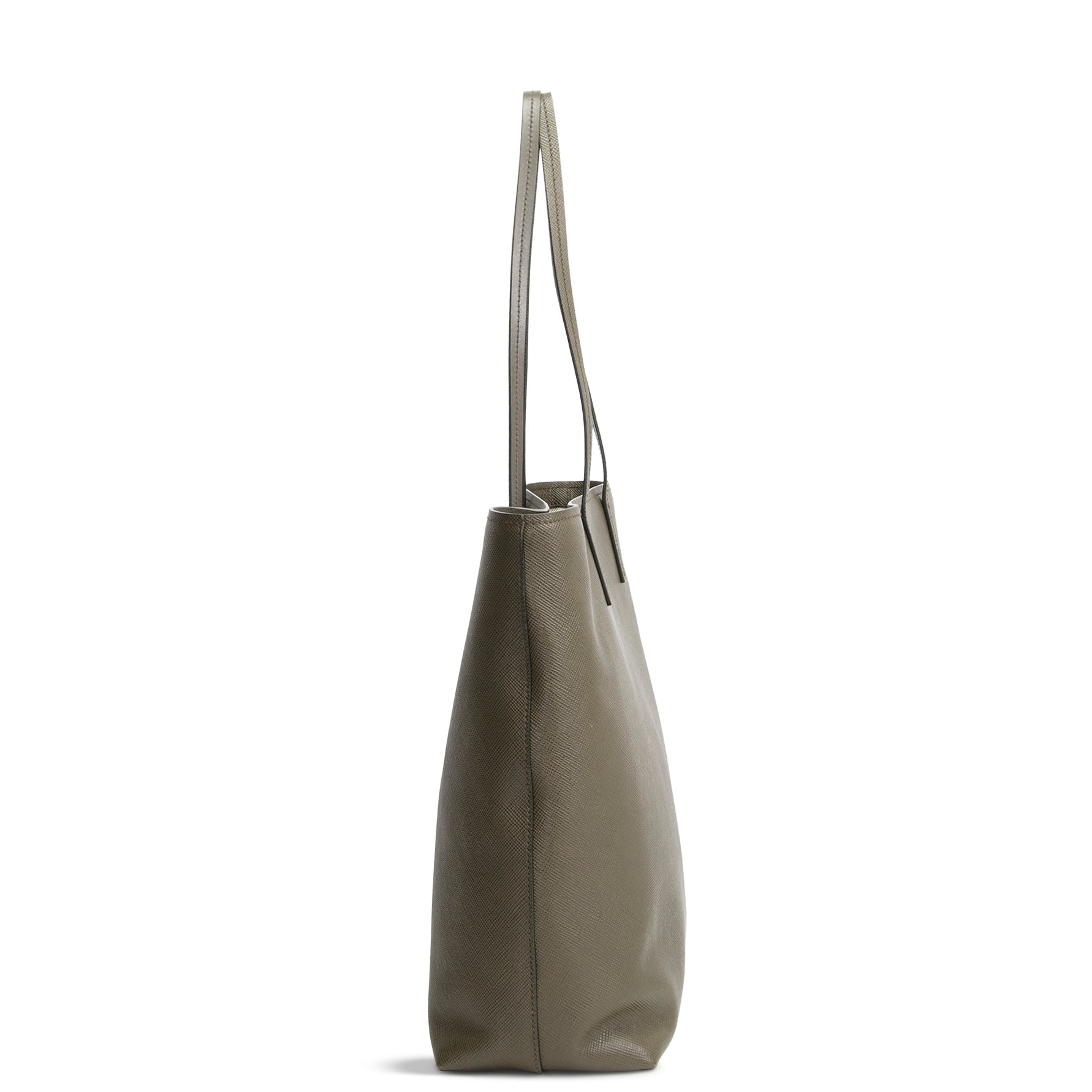 PRADA Saffiano Leather Shopping Tote - Olive Green