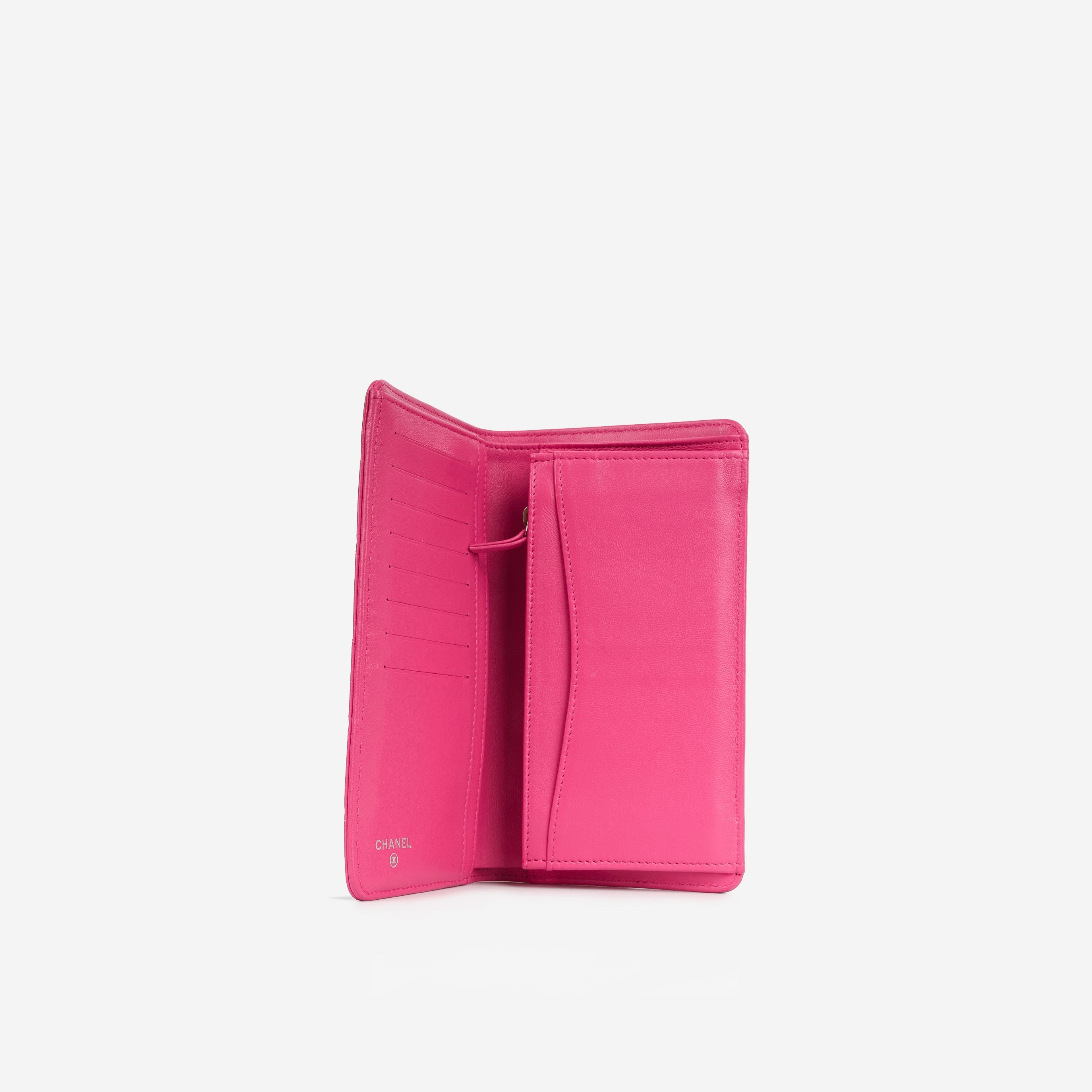 Chanel Bifold Classic Wallet - Pink Lambskin | Silver Hardware