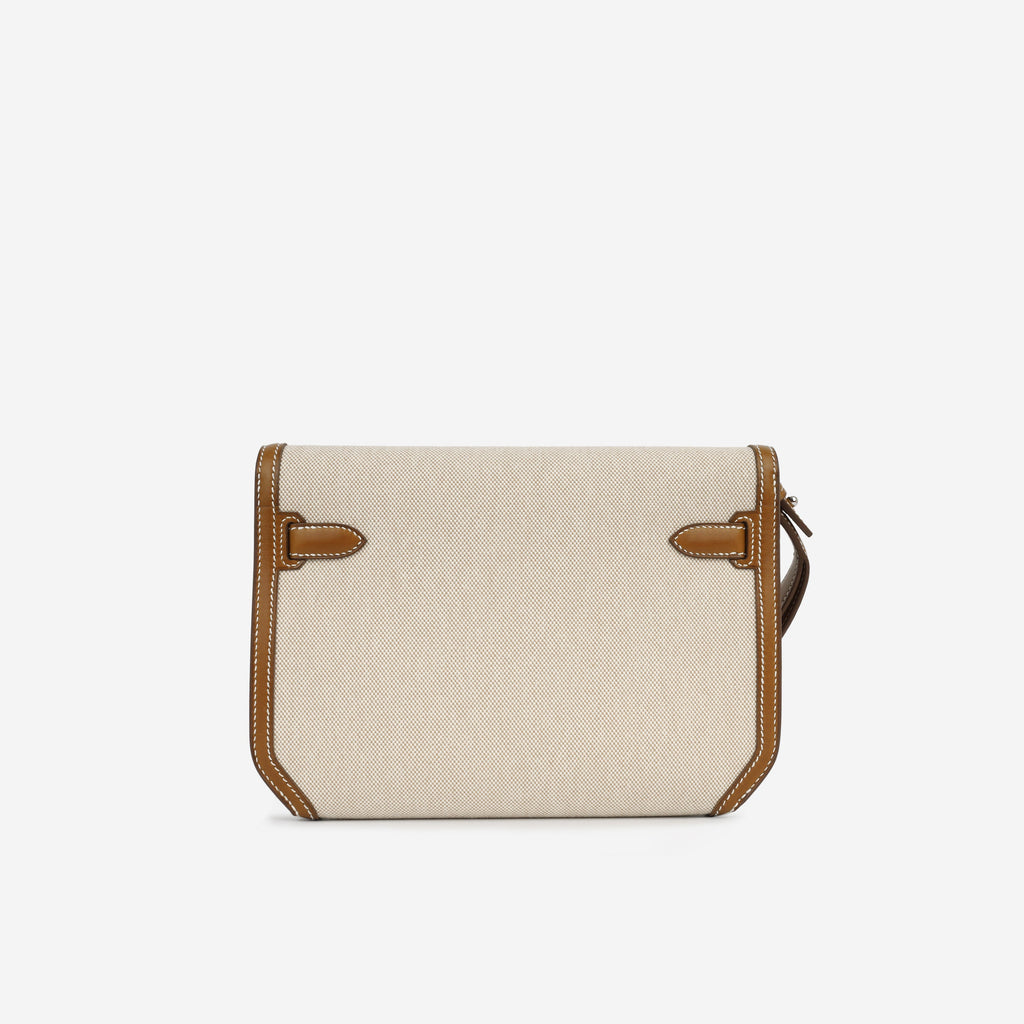 Kelly Dépêches 25 - Fauve Barenia/Ecru Toile | Palladium Hardware