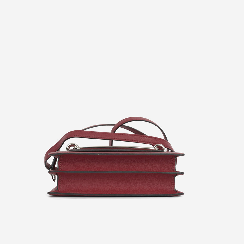 Hermès Mini Roulis - Rouge Grenat Evercolor | Palladium Hardware