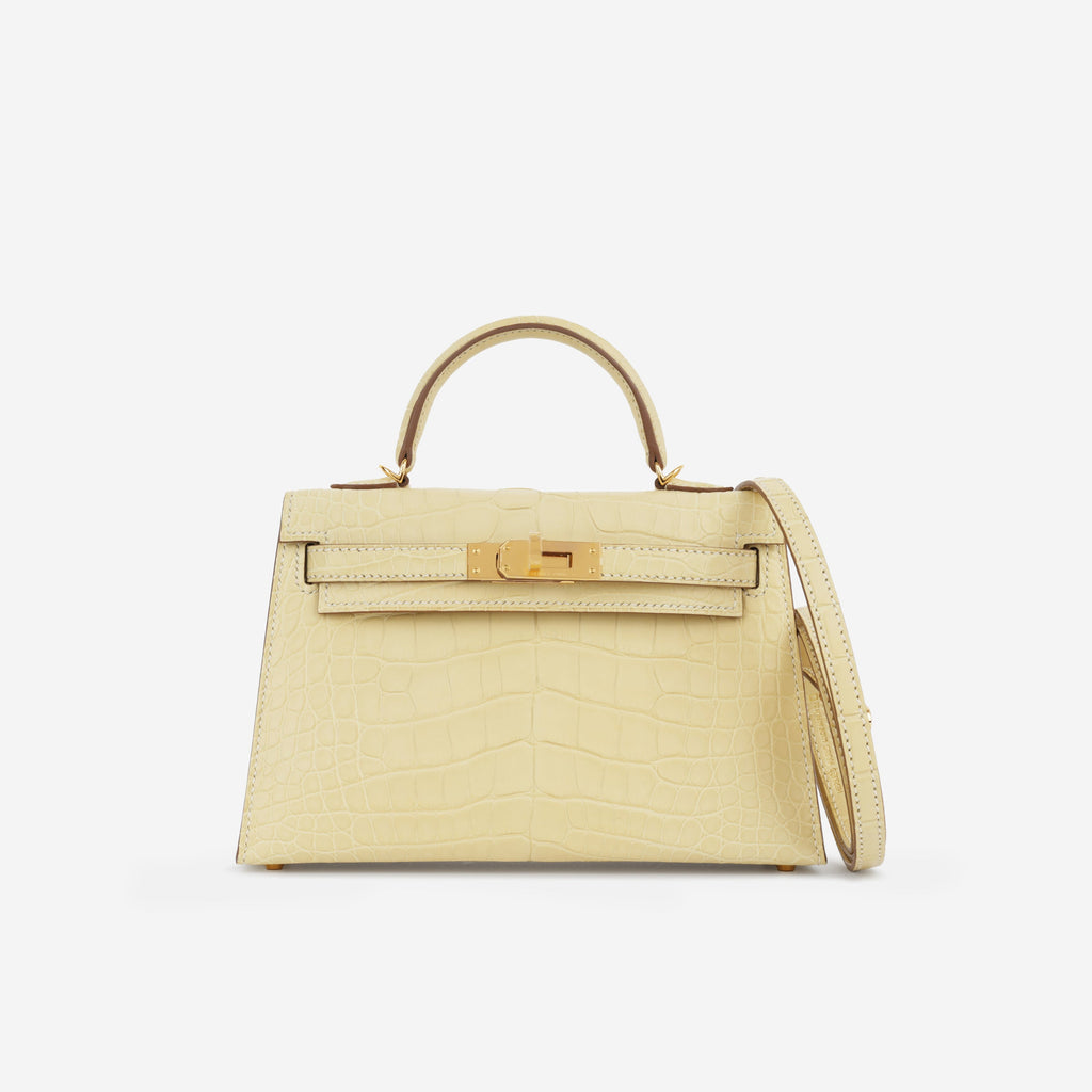 Hermès Mini Kelly - Vanille Alligator | Gold Hardware