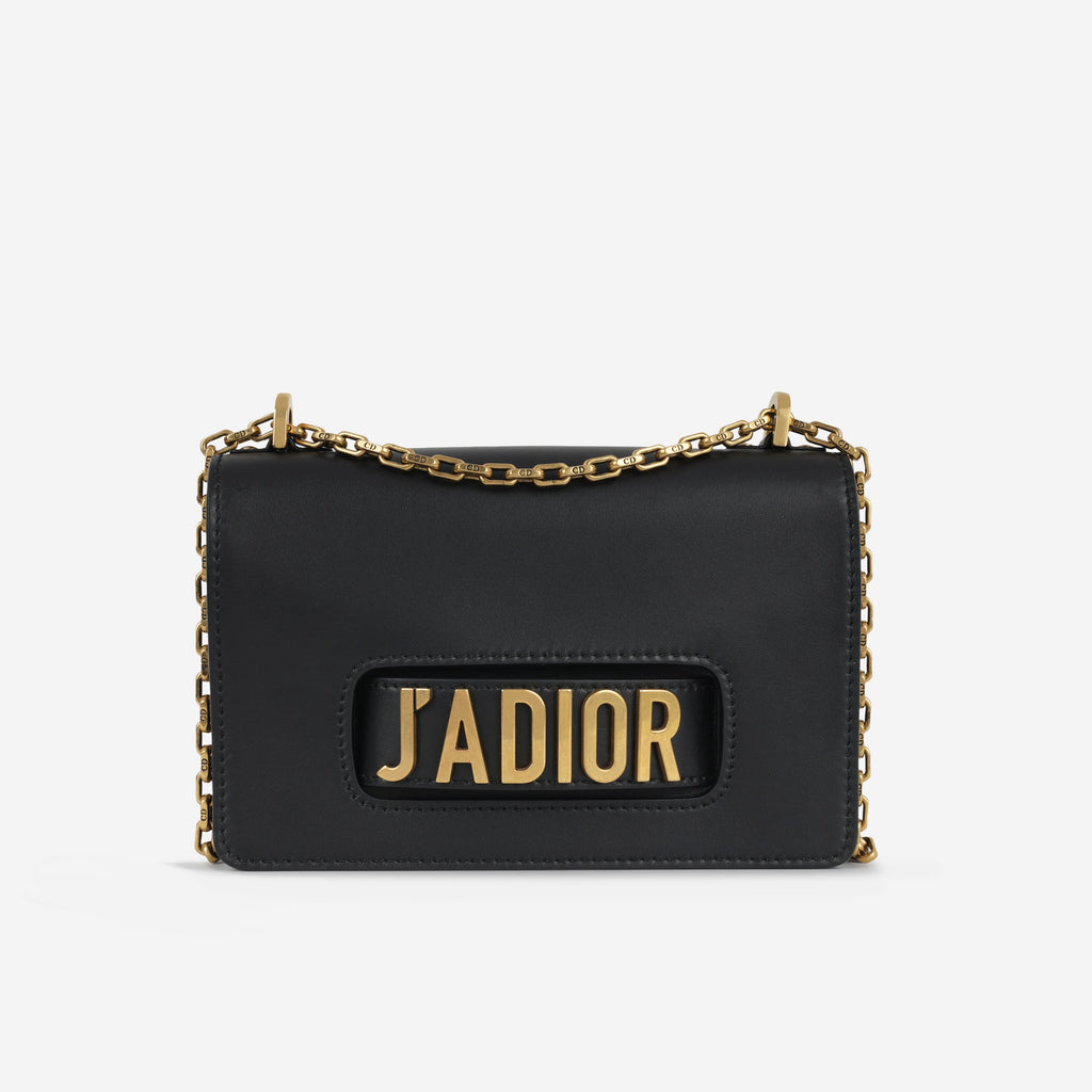 Dior J’adior Flap Bag - Black Calfskin | Gold Hardware
