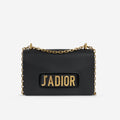 Dior J’adior Flap Bag - Black Calfskin | Gold Hardware