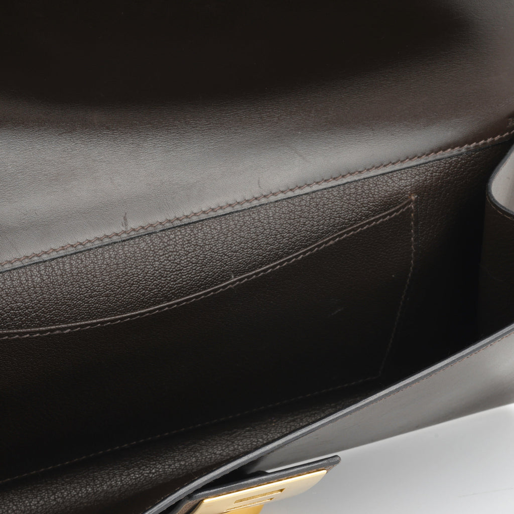 Medor 29 - Ebene Box Calf | Gold Hardware