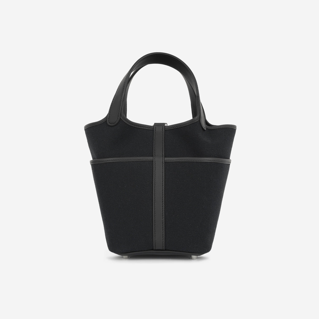 Hermès Picotin 18 Cargo - Noir Canvas / Swift | Palladium Hardware