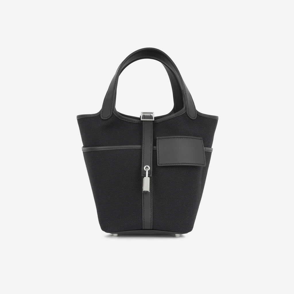 Hermès Picotin 18 Cargo - Noir Canvas / Swift | Palladium Hardware