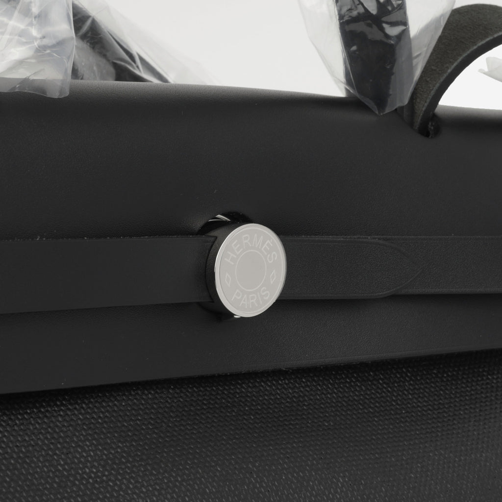 Hermès Herbag 31 - Black Berline Toile | Palladium Hardware