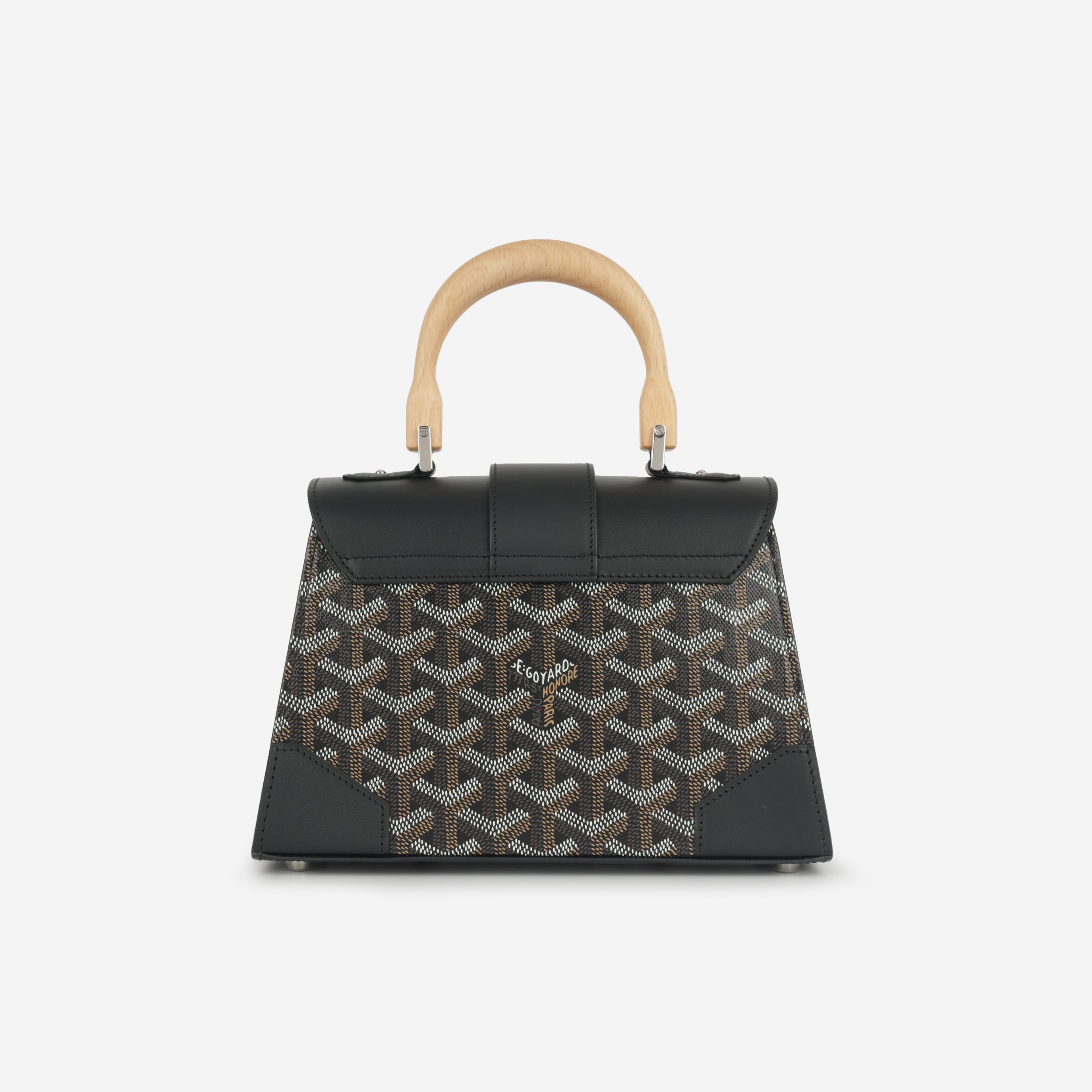 Saïgon Structuré Mini Bag - Black Goyardine Canvas | Palladium Hardware