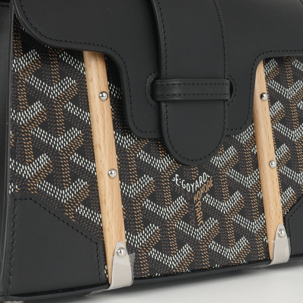 Saïgon Structuré Mini Bag - Black Goyardine Canvas | Palladium Hardware