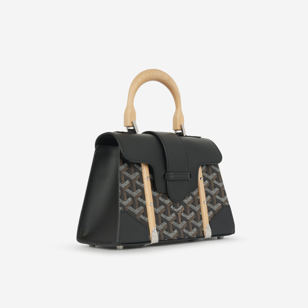 Saïgon Structuré Mini Bag - Black Goyardine Canvas | Palladium Hardware