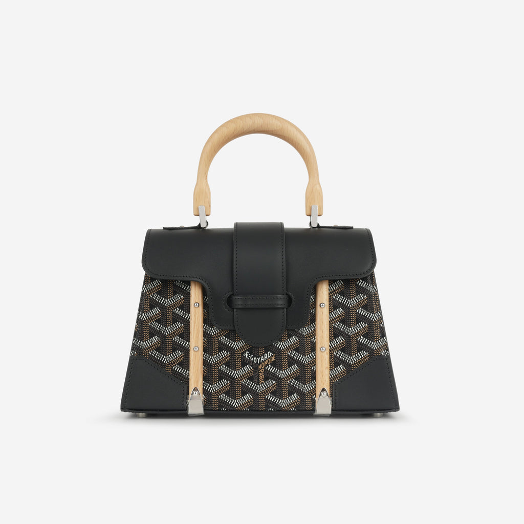 Saïgon Structuré Mini Bag - Black Goyardine Canvas | Palladium Hardware