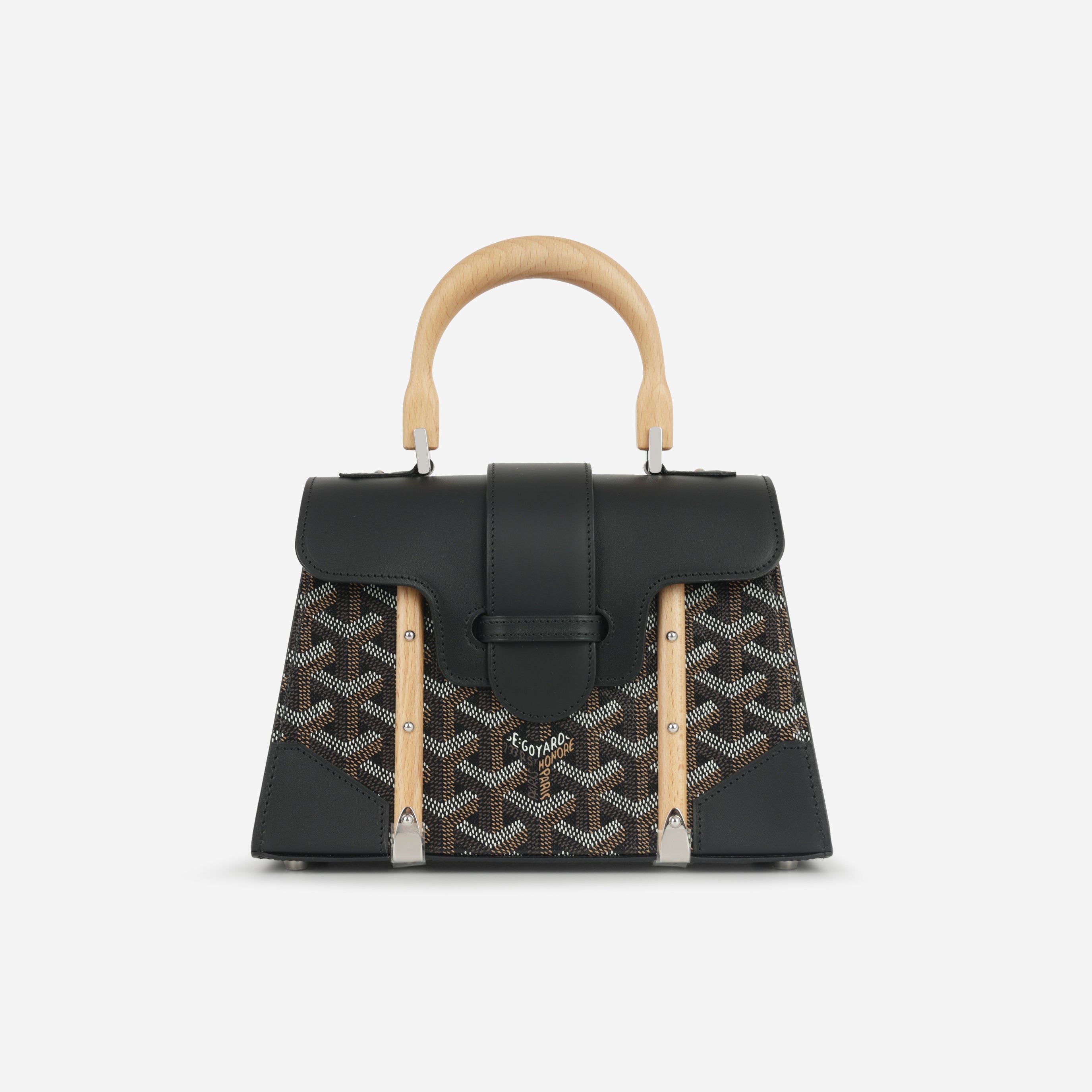 Saïgon Structuré Mini Bag - Black Goyardine Canvas | Palladium Hardware