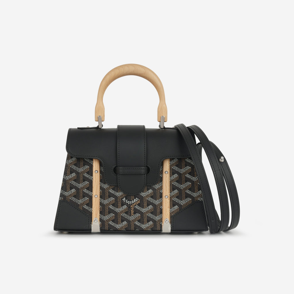 Saïgon Structuré Mini Bag - Black Goyardine Canvas | Palladium Hardware