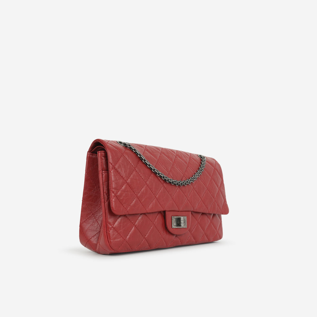 Chanel 2.55 Reissue 227 Flap - Red Aged Calfskin | Ruthenium Hardware