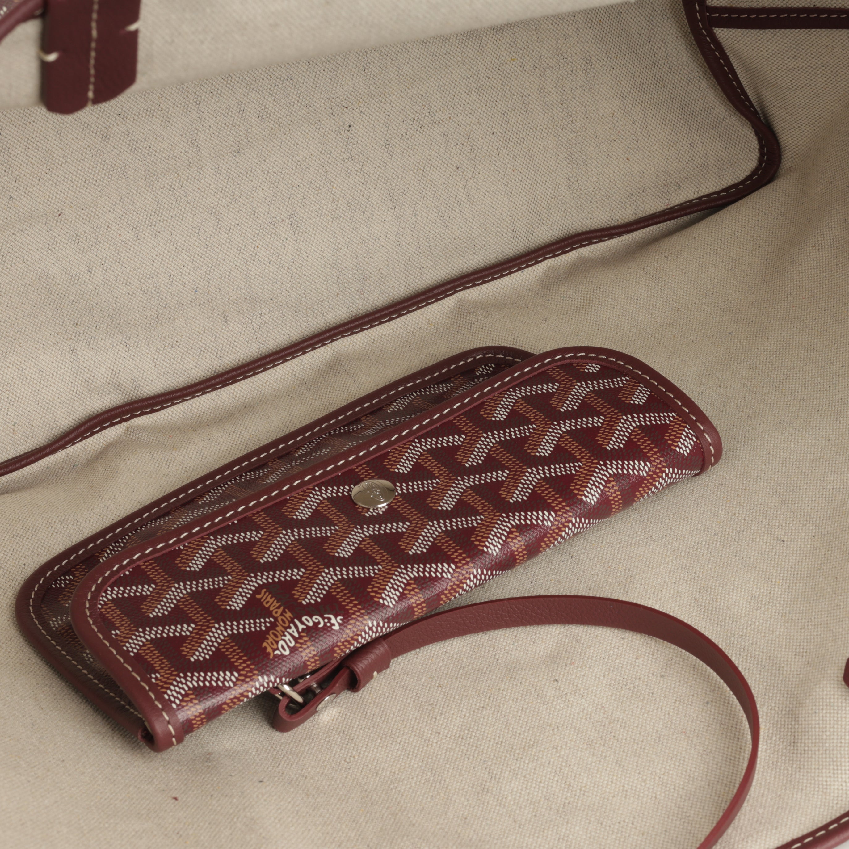 Goyard Saint Louis PM - Burgundy Goyardine | Palladium Hardware