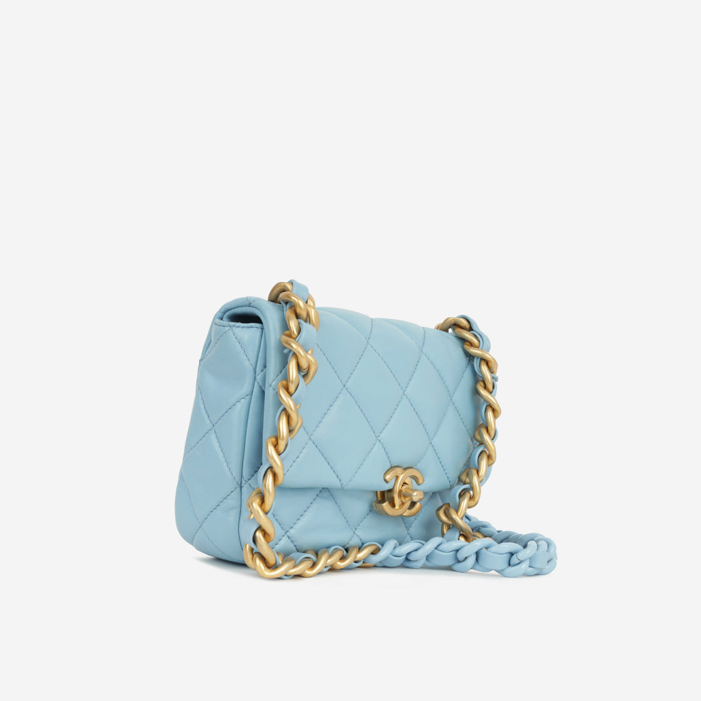 Chanel Candy Chain Flap - Blue Lambskin | Gold Hardware