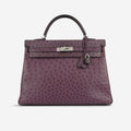 Hermès Kelly 35 - Violine Ostrich | Palladium Hardware