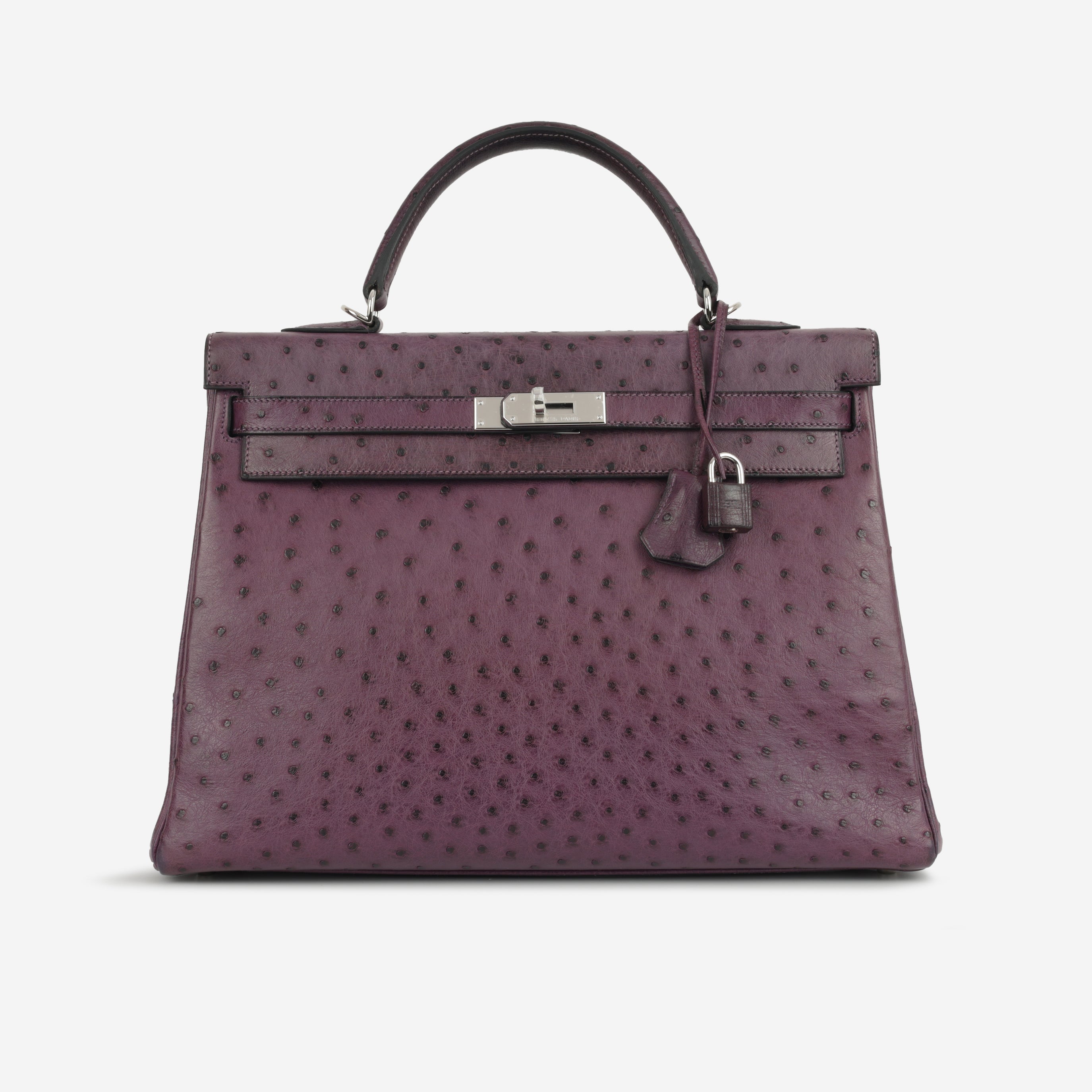 Hermès Kelly 35 - Violine Ostrich | Palladium Hardware