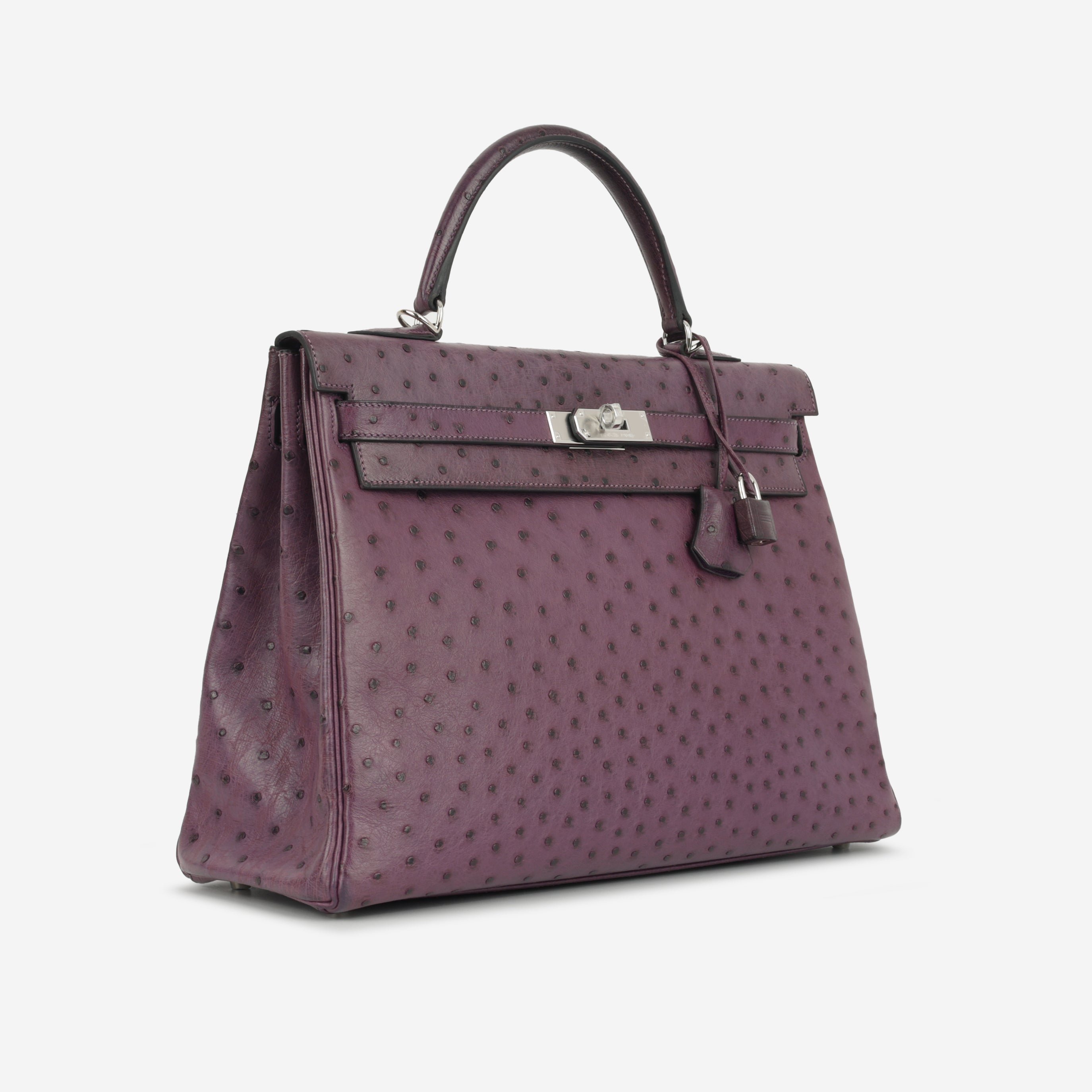 Hermès Kelly 35 - Violine Ostrich | Palladium Hardware