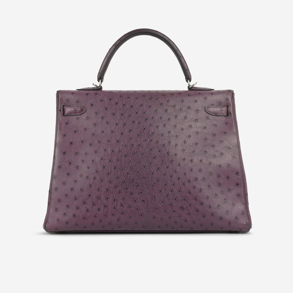 Hermès Kelly 35 - Violine Ostrich | Palladium Hardware