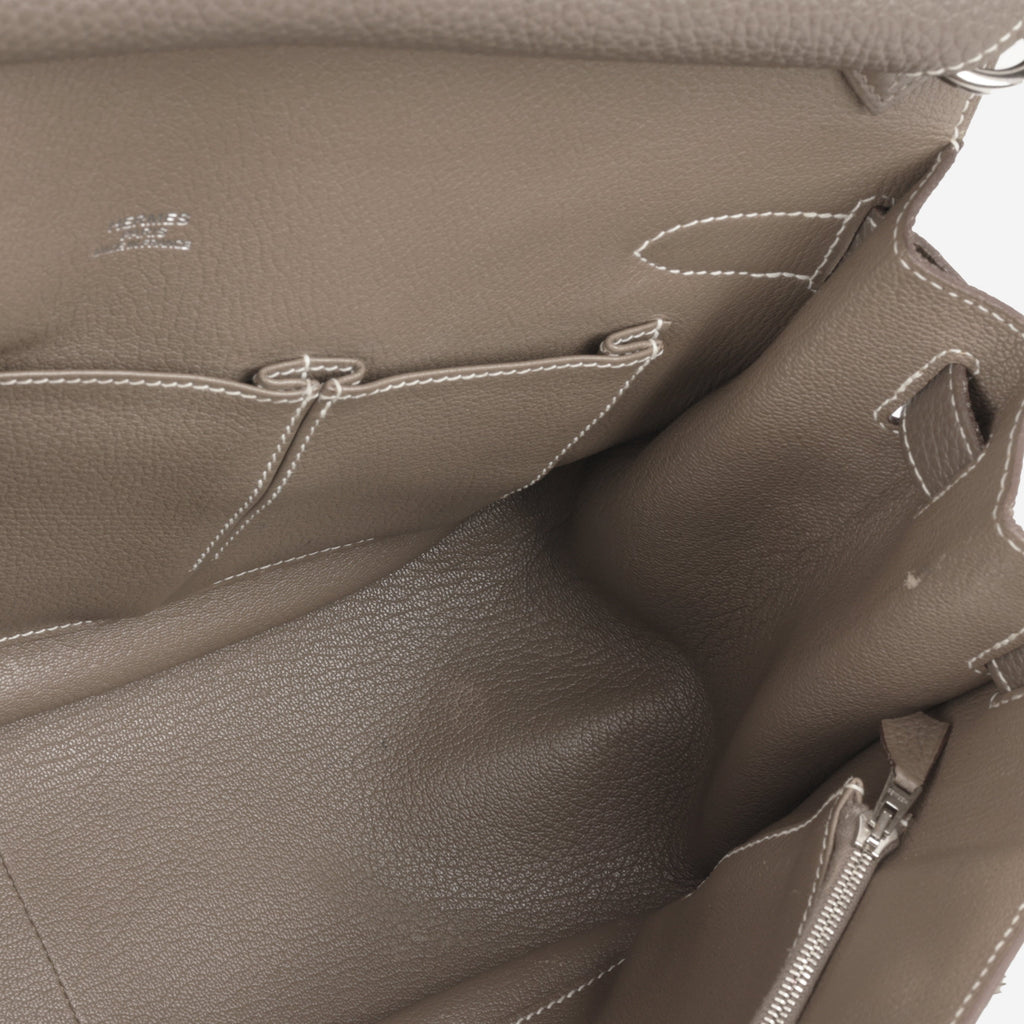 Hermès Jypsière 34 - Etoupe Clemence | Palladium Hardware