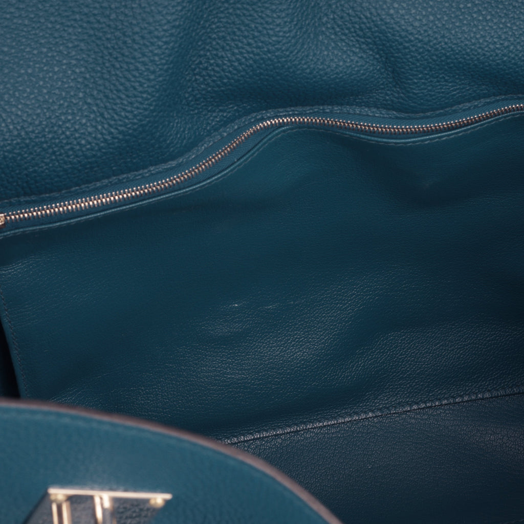 Hermès Kelly 50 Voyage - Bleu Cobalt