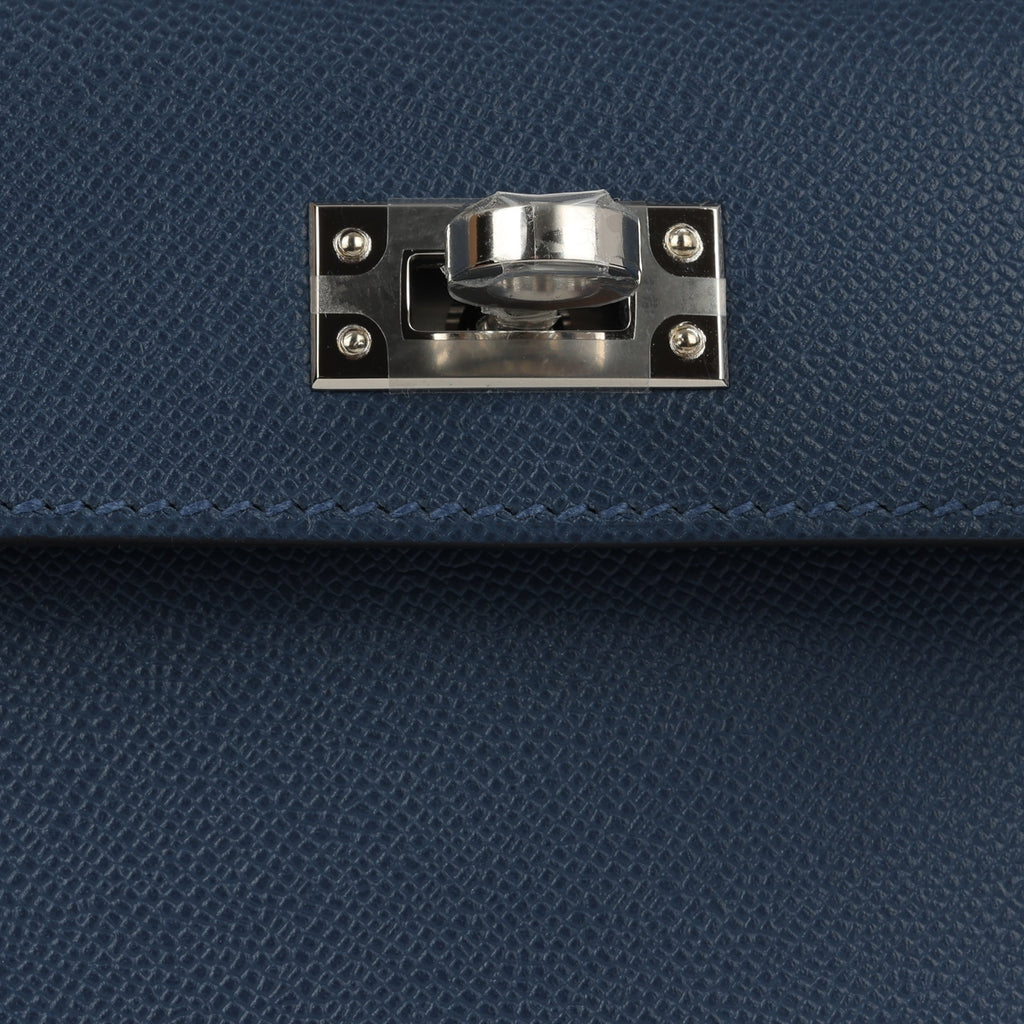 Hermès Mini Kelly - Bleu Tie Madame