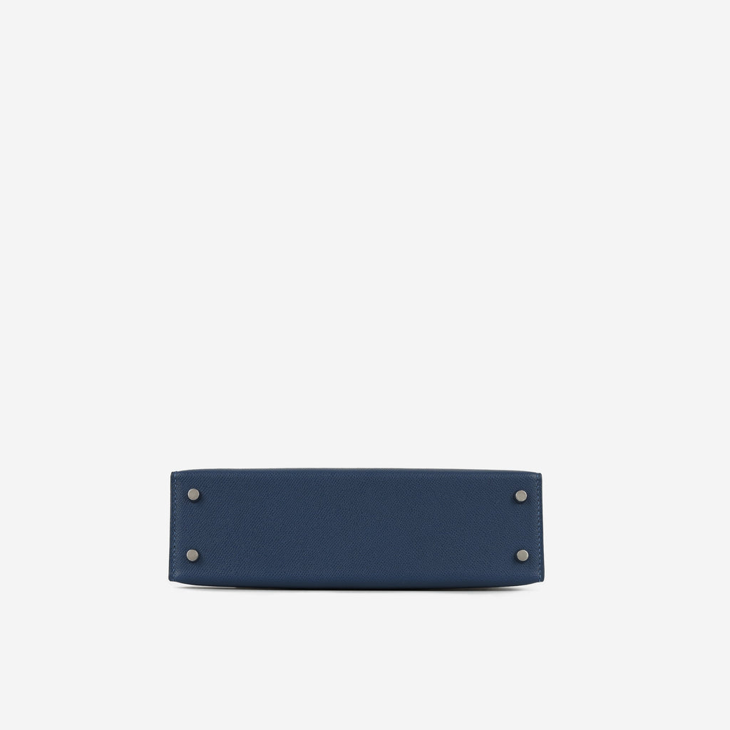Hermès Mini Kelly - Bleu Tie Madame