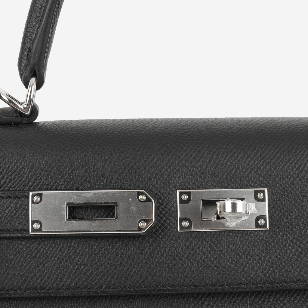 Hermès Kelly 28 - Black Epsom | Palladium Hardware
