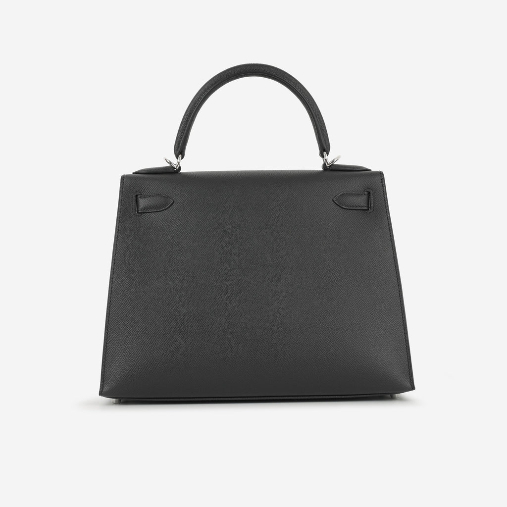 Hermès Kelly 28 - Black Epsom | Palladium Hardware