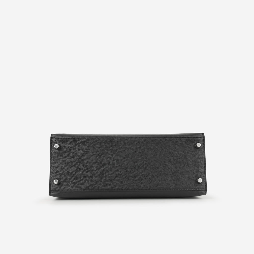 Hermès Kelly 28 - Black Epsom | Palladium Hardware